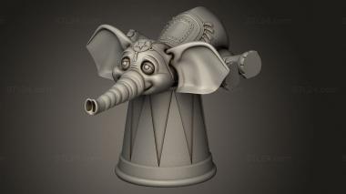 Figurines simple (Flexi Elephant Big Ball, STKPR_4402) 3D models for cnc