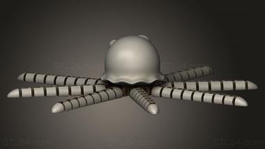 Figurines simple (Flexi jellyfish, STKPR_4407) 3D models for cnc