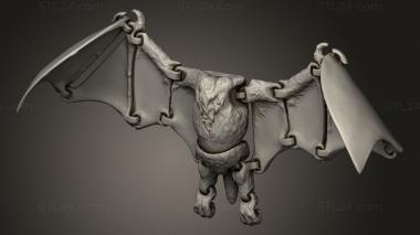 Figurines simple (Flexi Mat Mire Bat With, STKPR_4409) 3D models for cnc