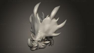 Figurines simple (Flexible Dragon Animal, STKPR_4416) 3D models for cnc