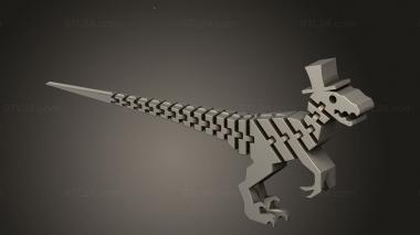 Figurines simple (Flexy Raptor Lycan Services Sir Flexi, STKPR_4428) 3D models for cnc