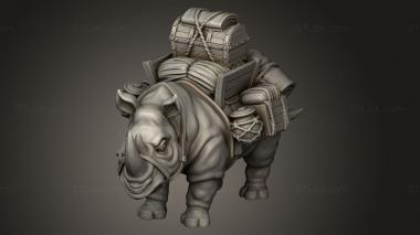 Figurines simple (Fox Folk Rhino, STKPR_4438) 3D models for cnc