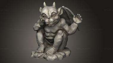 Figurines simple (Gargoyle Post Toppers, STKPR_4502) 3D models for cnc