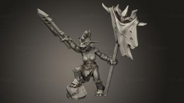 Figurines simple (Goblin Command Command, STKPR_4558) 3D models for cnc