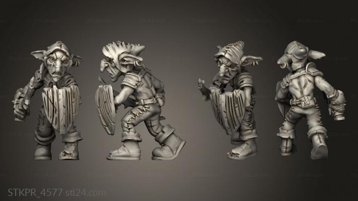 Figurines simple (Goblin Shield, STKPR_4577) 3D models for cnc