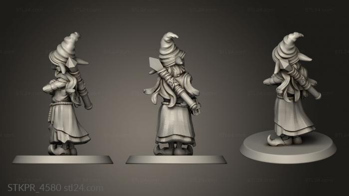 Figurines simple (goblin wizard, STKPR_4580) 3D models for cnc