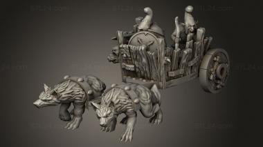 Figurines simple (Goblins Wolf Chariot, STKPR_4582) 3D models for cnc