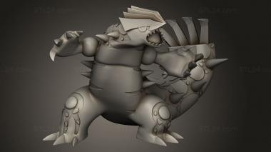 Figurines simple (Groudon alone, STKPR_4647) 3D models for cnc