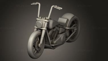 Статуэтки упрощенные (Заднее КРЫЛО Harley Davidson в стиле Толстяка, STKPR_4675) 3D модель для ЧПУ станка