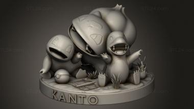 Figurines simple (Iniciales Kanto Kanto Pokes, STKPR_4817) 3D models for cnc