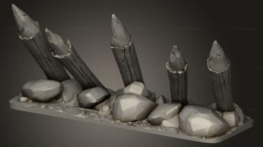 Figurines simple (ROCK FIELD Spikes Asset, STKPR_4956) 3D models for cnc