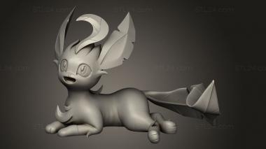 Figurines simple (leafeon crest lying, STKPR_4994) 3D models for cnc