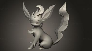 Figurines simple (leafeon crest sitting, STKPR_4995) 3D models for cnc