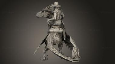 Figurines simple (Legends the Dino Tamer Wild stallion rider, STKPR_5000) 3D models for cnc