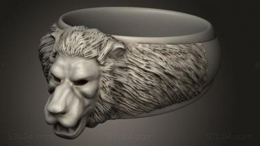 Figurines simple (Lion Ring, STKPR_5022) 3D models for cnc