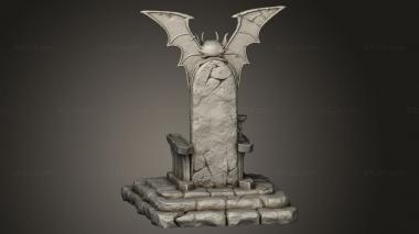 Figurines simple (Lord Vampire Seated Throne, STKPR_5035) 3D models for cnc