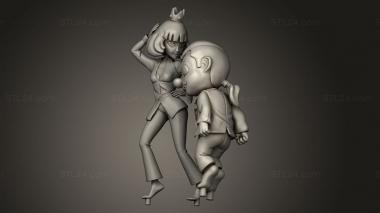 Figurines simple (Mario and Peach Pulp Fiction Style Cortado, STKPR_5094) 3D models for cnc