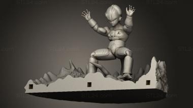 Figurines simple (Mecha Frieza vs future Trunks from Dragon Ball z droit bas, STKPR_5110) 3D models for cnc