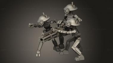 Figurines simple (Mechano drones mechno gatling, STKPR_5112) 3D models for cnc