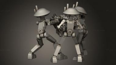 Figurines simple (Mechano drones mechno gatling, STKPR_5112) 3D models for cnc