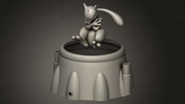 Figurines simple (Mewtwoincubator mewtwo, STKPR_5136) 3D models for cnc