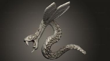 Figurines simple (Might Magic Serpent Fly, STKPR_5155) 3D models for cnc