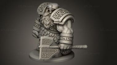 Figurines simple (dwarven infantry w, STKPR_5339) 3D models for cnc