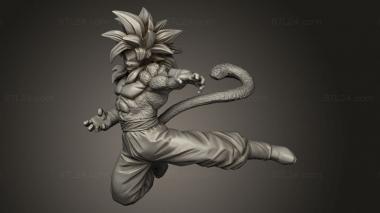 Figurines simple (dragonball goku saiyan, STKPR_5351) 3D models for cnc