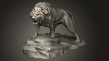 Figurines simple (Sculpture Leo lion affef, STKPR_5356) 3D models for cnc