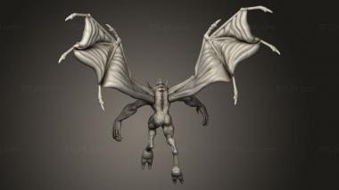 Figurines simple (Orc king Vampires Mutant Bats Human Bat, STKPR_5418) 3D models for cnc