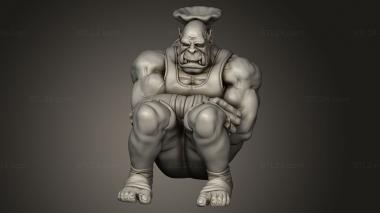 Figurines simple (ORC Tribe Forge Lazy Peon sleeping, STKPR_5419) 3D models for cnc