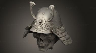 Figurines simple (orochi skull samurai PV Bobbi Francais age Chat helmet, STKPR_5439) 3D models for cnc