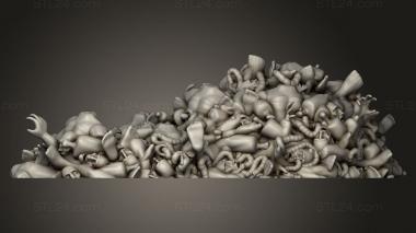 Figurines simple (pile of bodies, STKPR_5498) 3D models for cnc