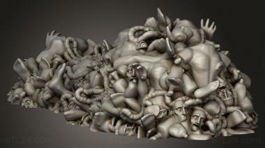 Figurines simple (pile of bodies, STKPR_5498) 3D models for cnc