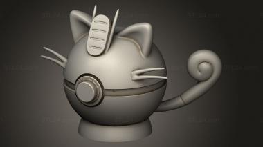 Figurines simple (Meowth ball insert, STKPR_5539) 3D models for cnc