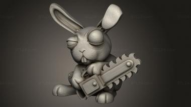 Figurines simple (Rough and Tumble crazy rabbit, STKPR_5679) 3D models for cnc