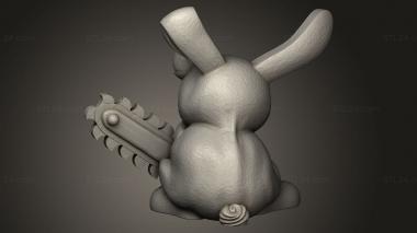 Figurines simple (Rough and Tumble crazy rabbit, STKPR_5679) 3D models for cnc