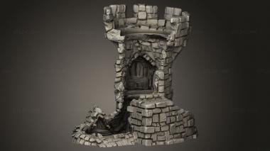 Figurines simple (Ruined Tower, STKPR_5683) 3D models for cnc