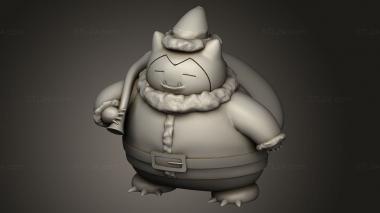 Figurines simple (Santa Snorlax, STKPR_5742) 3D models for cnc