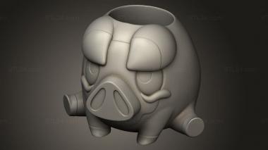 Figurines simple (Crazyone Pots Lechon Pot, STKPR_5769) 3D models for cnc