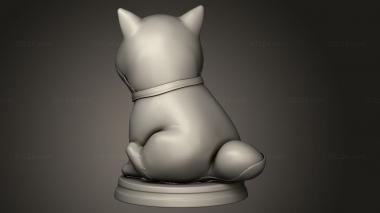 Figurines simple (Shiba Inu Happy Year, STKPR_5815) 3D models for cnc