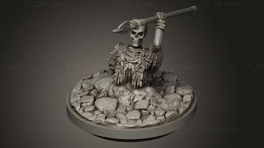 Figurines simple (Skeleton Warriors, STKPR_5844) 3D models for cnc