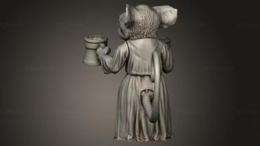 Figurines simple (Starter age Mouselings mouse guard Bar maid, STKPR_5956) 3D models for cnc