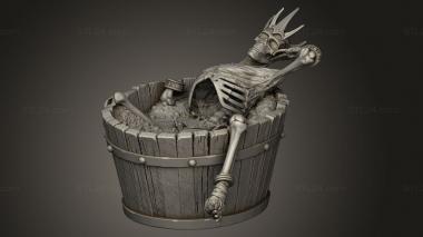 Figurines simple (Stupid Sexy Lich Bathlover Huge Pinup Bath Main, STKPR_5982) 3D models for cnc