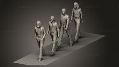 Figurines simple (The Beatles, STKPR_6034) 3D models for cnc