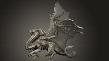 Figurines simple (The Dragons Lair Dragon into Back, STKPR_6048) 3D models for cnc