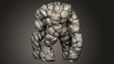 Figurines simple (the Earthen Kind earth elemental, STKPR_6051) 3D models for cnc