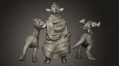 Figurines simple (The Elves In Neath Elf Tamer dinosauro, STKPR_6055) 3D models for cnc