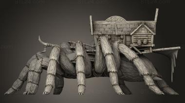 Figurines simple (The Gunslinger Lodge Giant Tarantula Building, STKPR_6078) 3D models for cnc