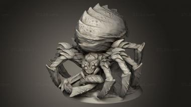 Figurines simple (The Wilderness Giant Spider Holding Prey, STKPR_6114) 3D models for cnc